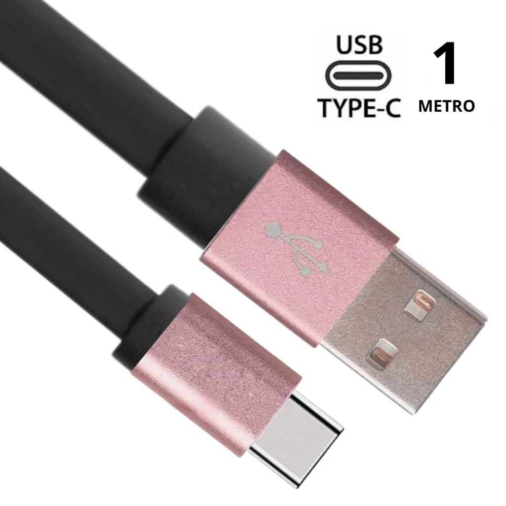 Cabo Carregador Celular Rápido Turbo Usb Tipo-C 1m Rose