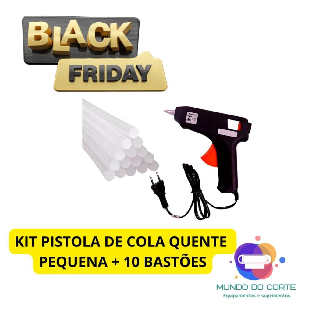 Pistola De Cola Quente Bivolt 10w + 10 Bastões De Cola Revolver Profissional