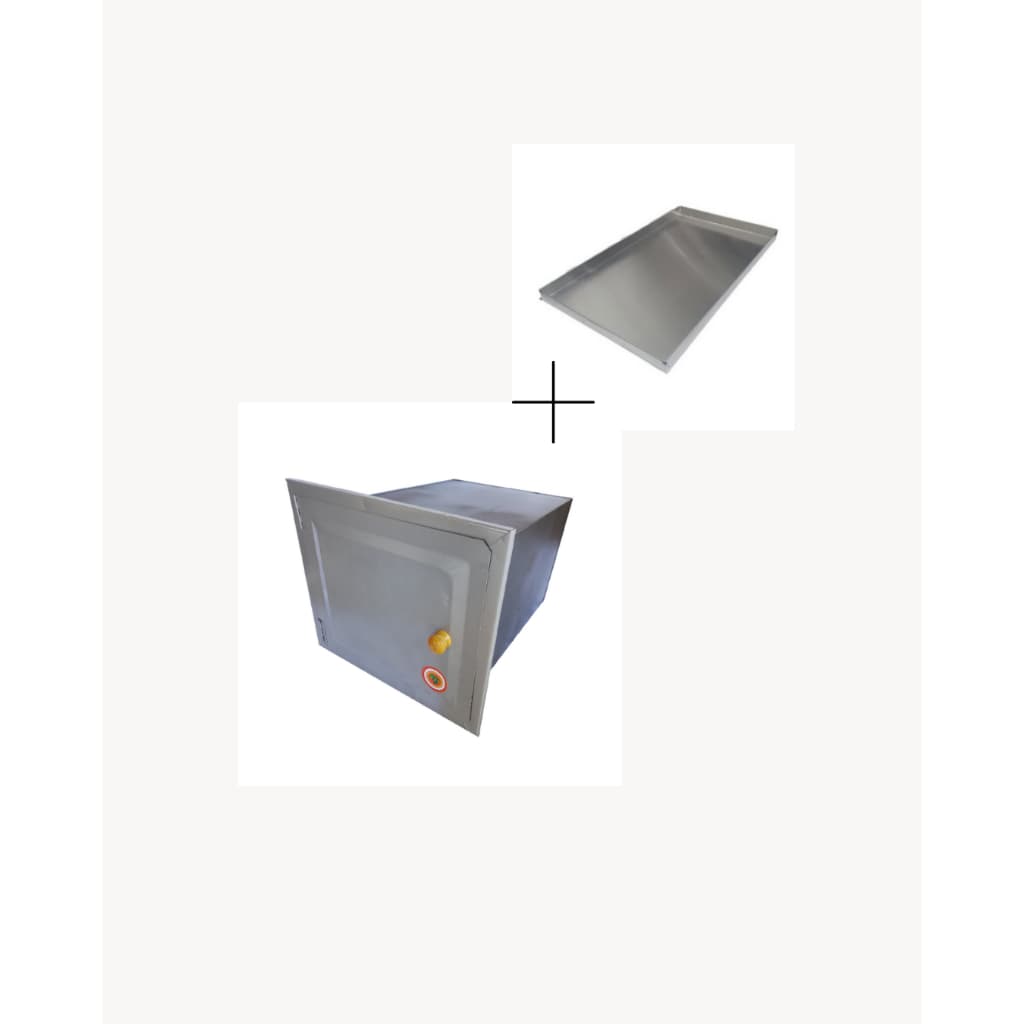 Forno P/ Fogão a lenha Embutir Chapa De Aço Carbono N°1 Grade + Bandeja