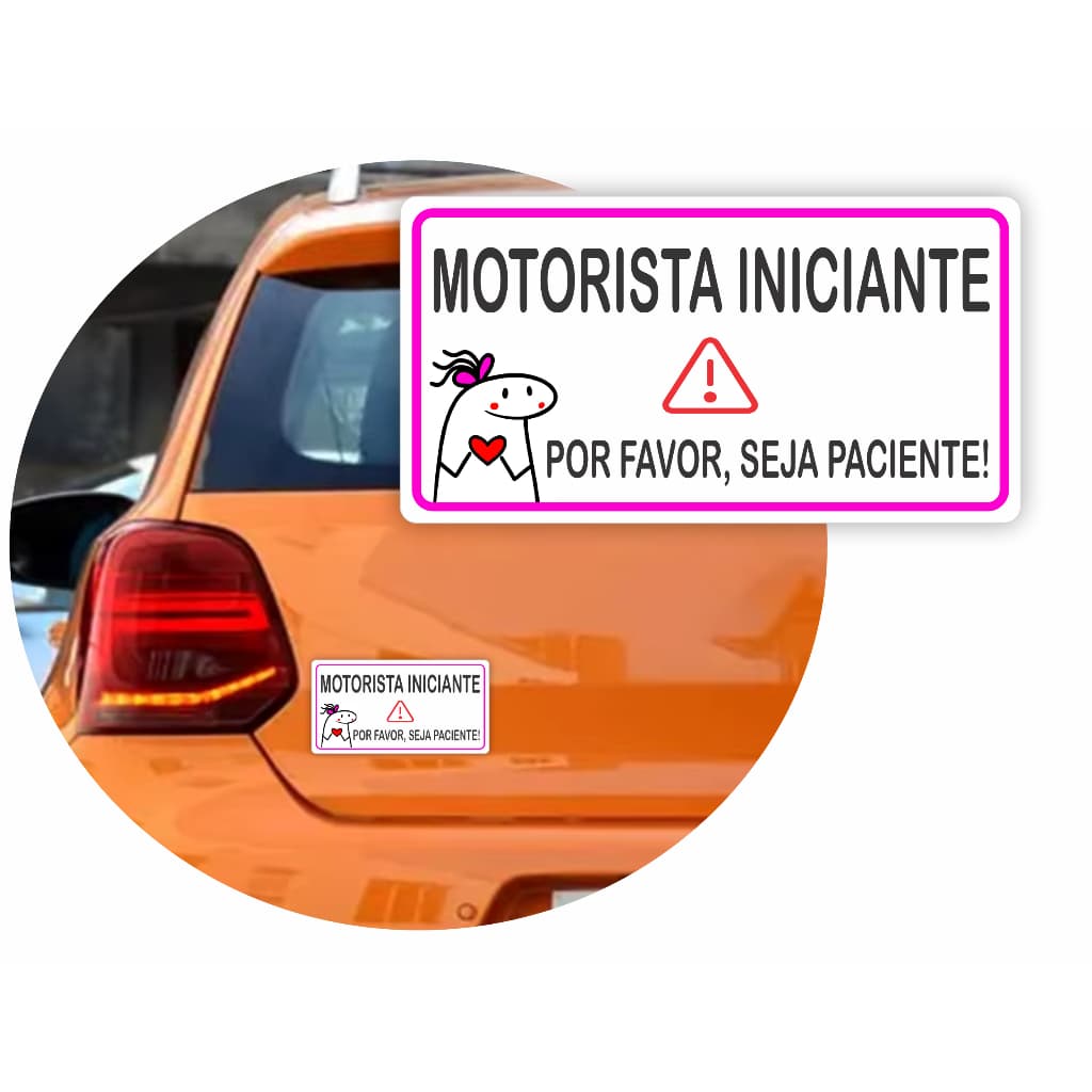 Adesivo Magnético De Carro Motorista Iniciante Flork Ímã de Carro Recém Aprovado