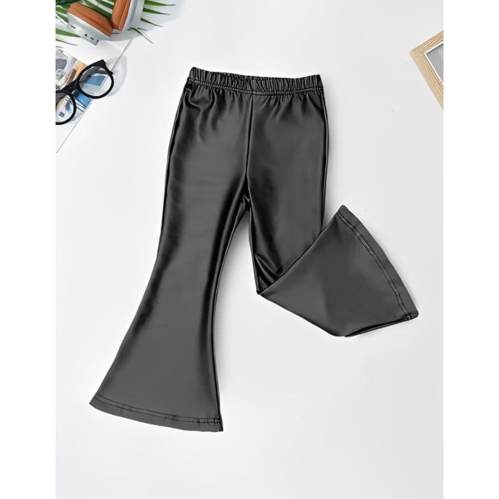 Calça FLARE Infantil Cirre Preta Premium Menina Moda Blogueirinha Bailarina Brilhosa Criança  CCKIDS