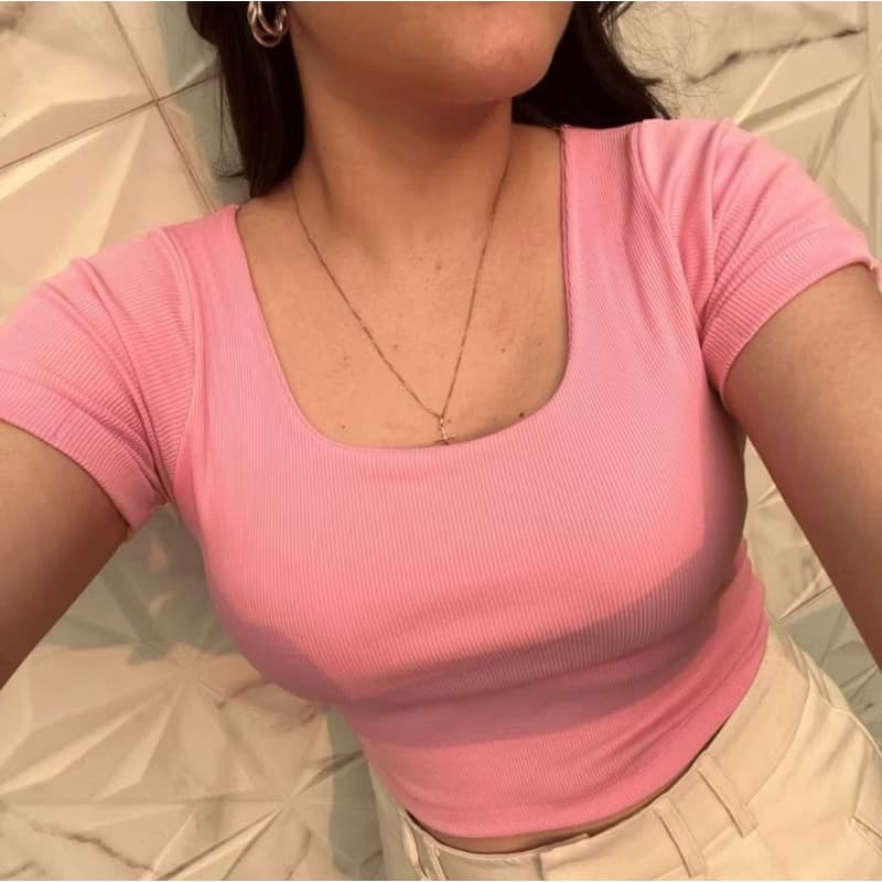 Blusinha Cropped Feminino Com Forro Tecido Ribaninha Moda Feminina Moda Verão