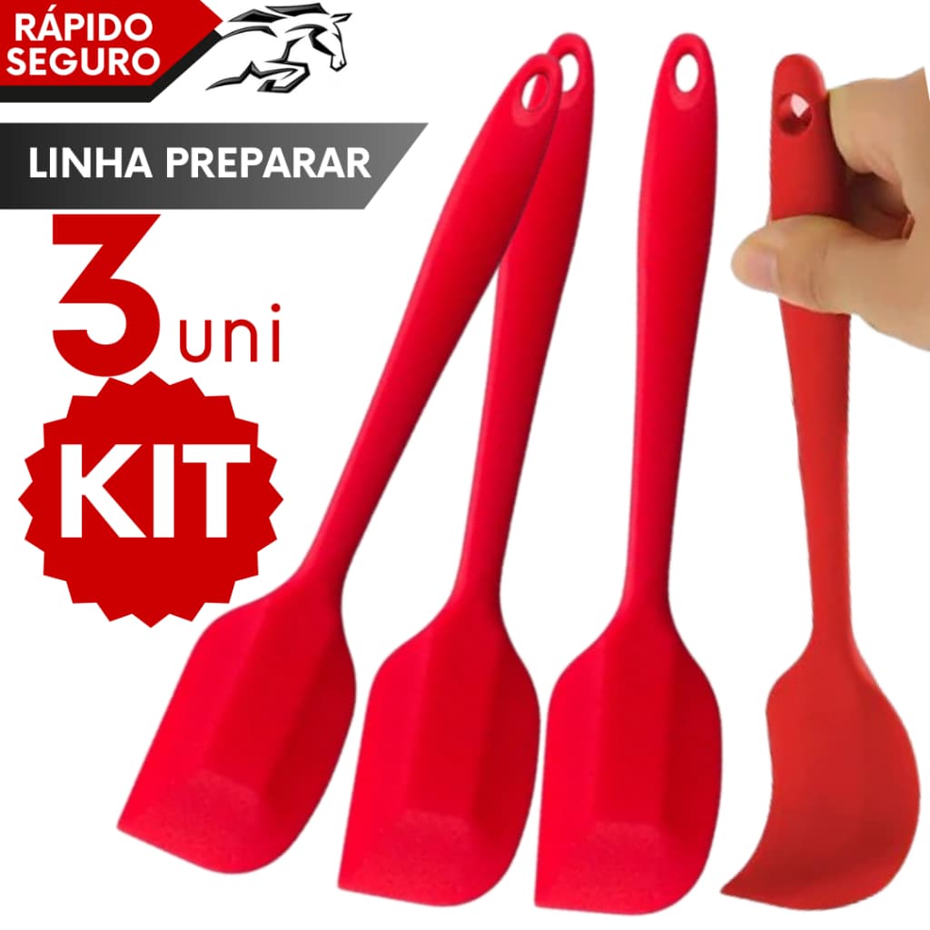 Espátula Silicone Pão Duro 28cm Alta Qualidade Não Risca Não Derrete