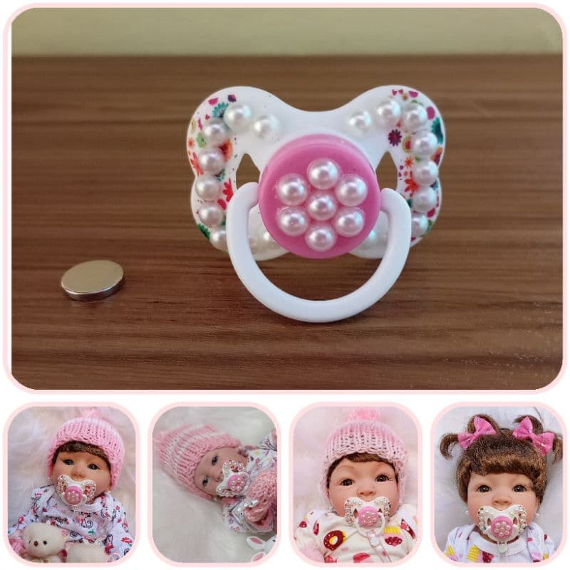 Chupeta Magnetica Para Bebe Reborn + Ima Neodimio