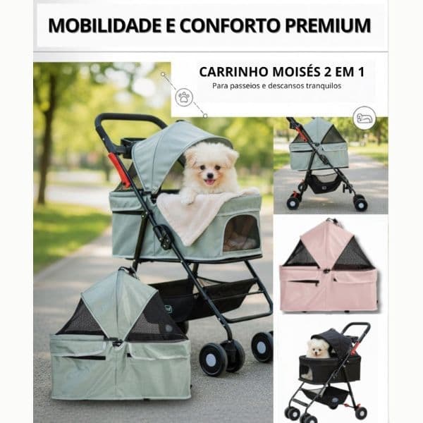 Carrinho de passeio para animais de estimação PET