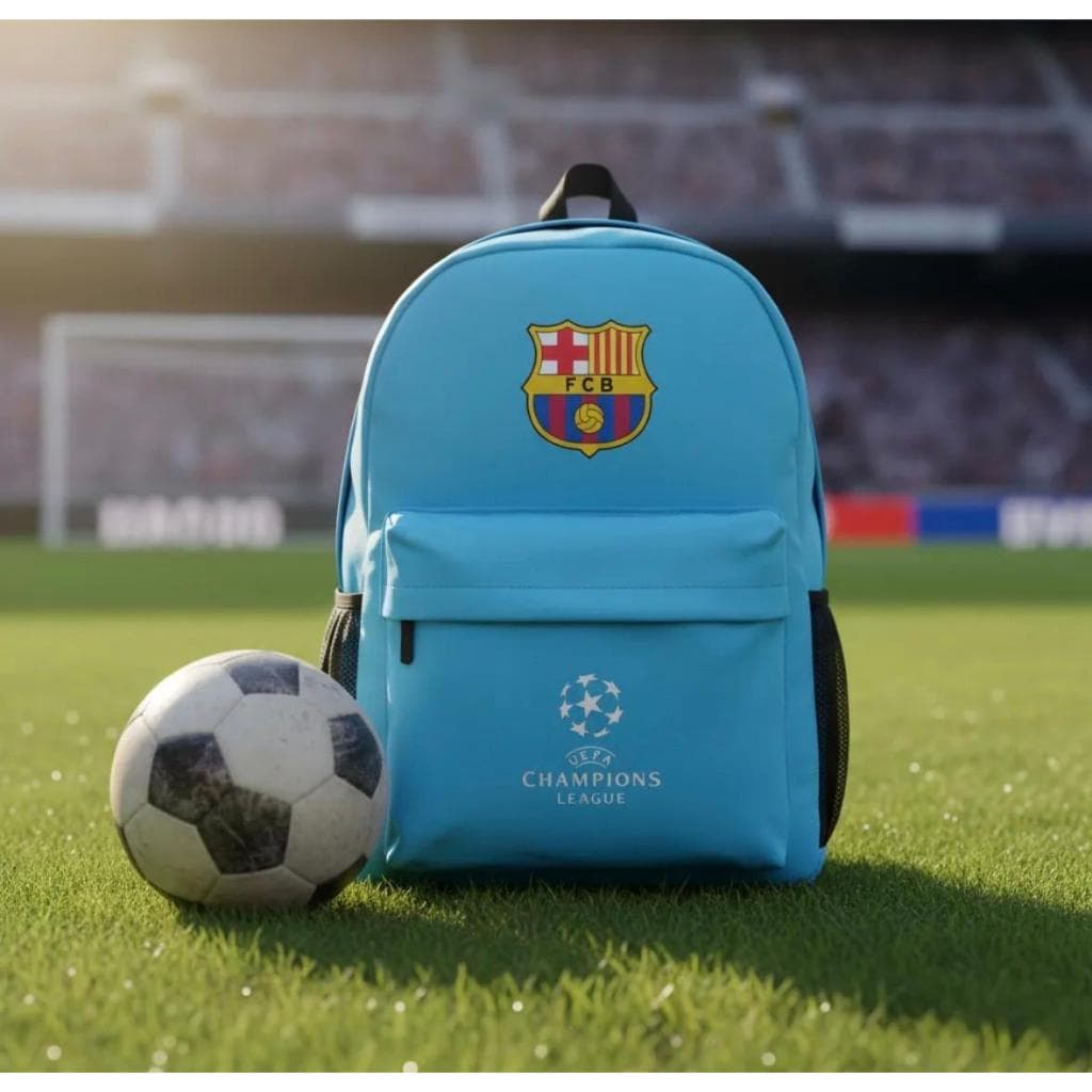 Mochila Escolar Esportiva Universitaria Futebol Times Europeus Champios Ligue Envio imediato Promoção