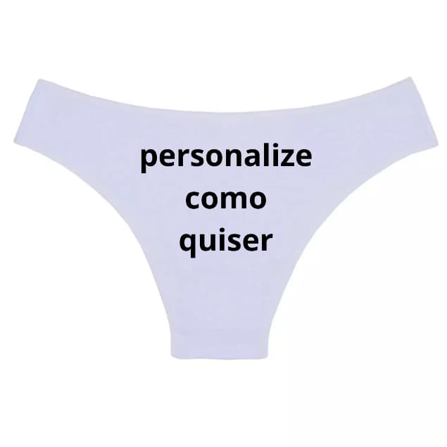 Calcinha Personalizada Frente e Verso Com Foto Frase Amigo secreto