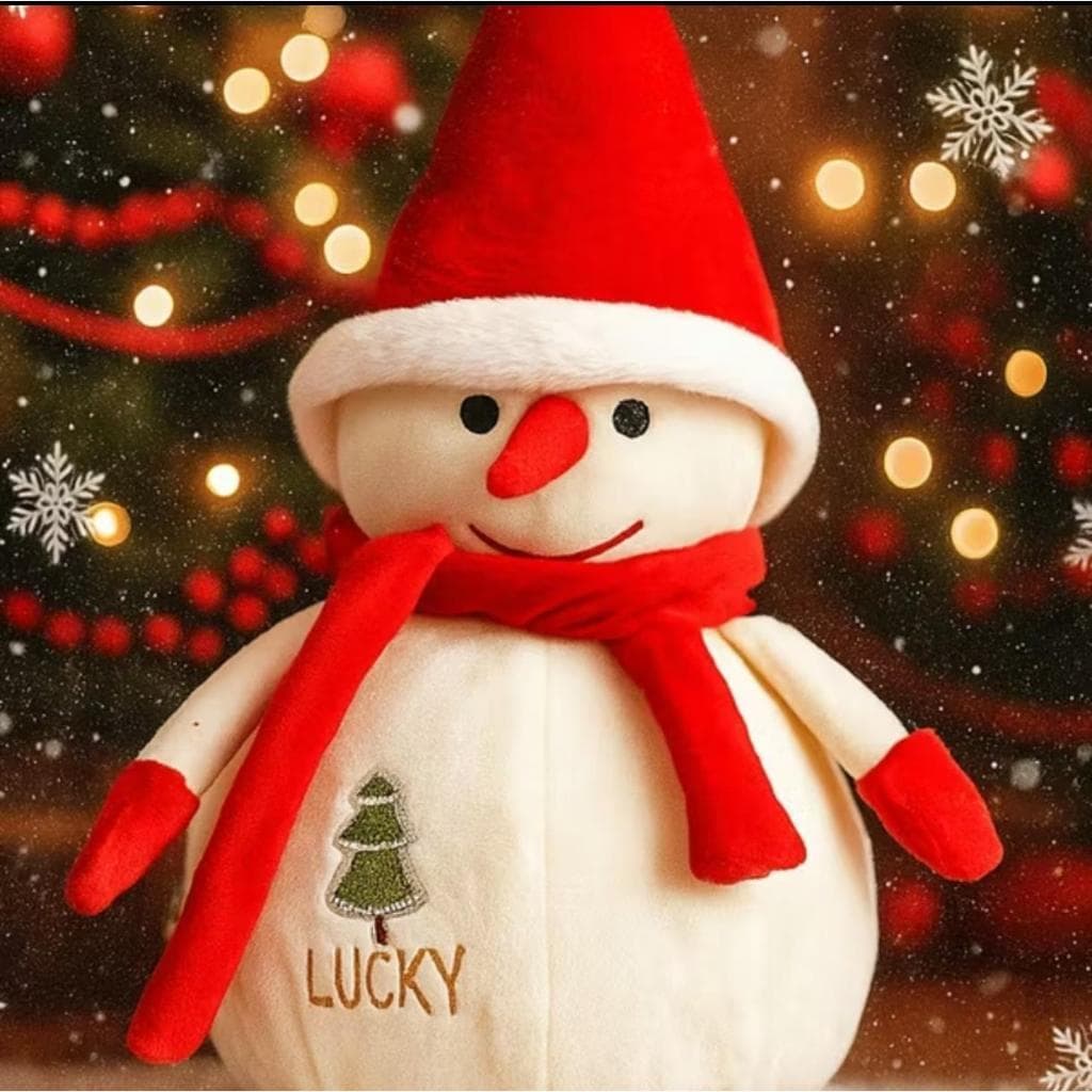 Boneco de neve Pelúcia 22cm Urso enfeite de natal Decoração presente natalino
