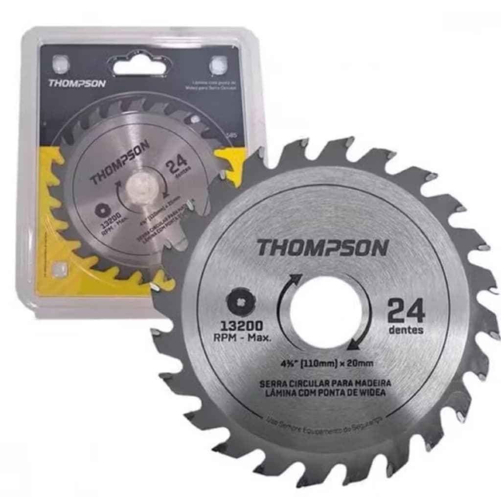 Disco de Serra Circular 110mm 24 dentes Thompson