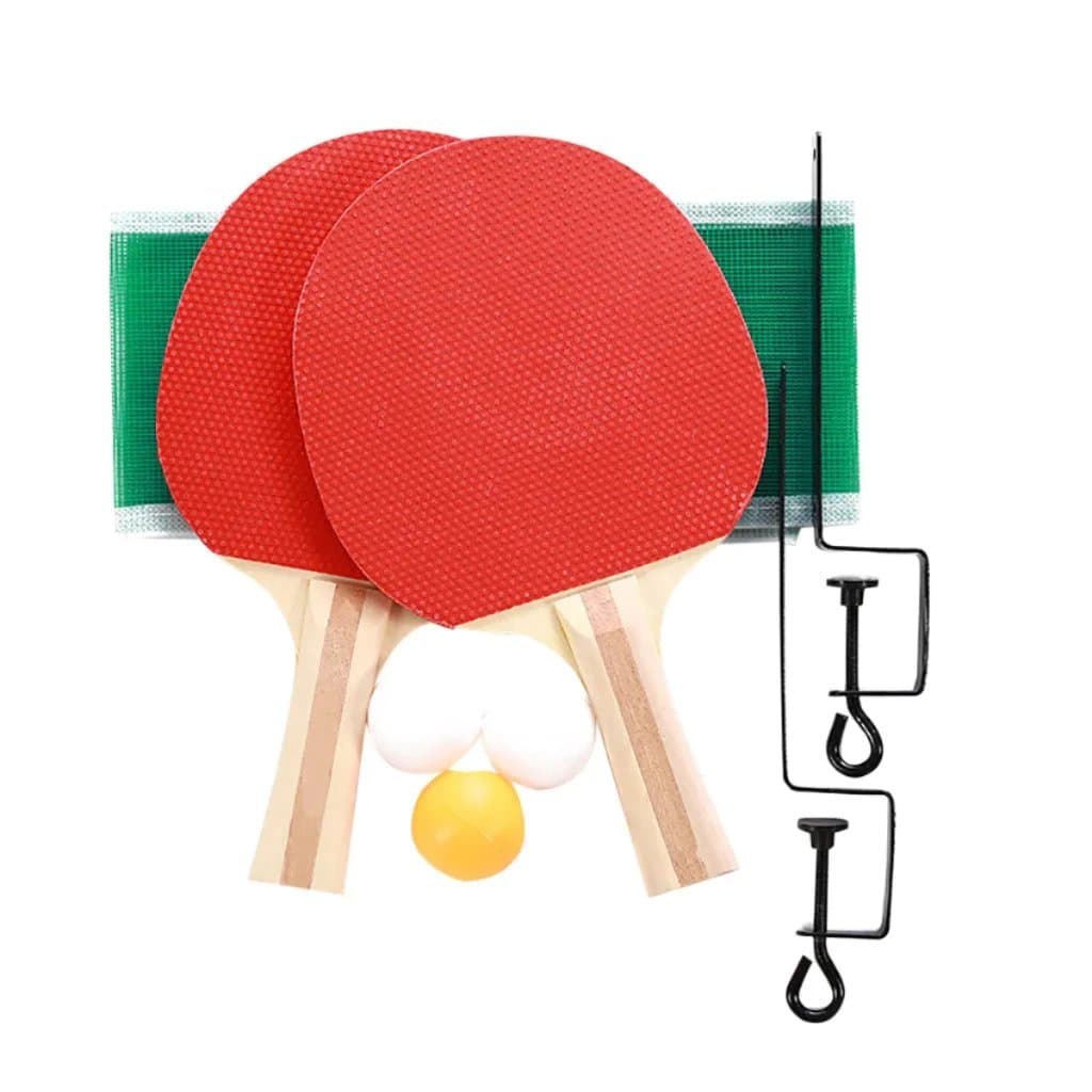 Kit Ping Pong Tenis De Mesa 2 Raquetes 3 Bolas Suporte Rede
