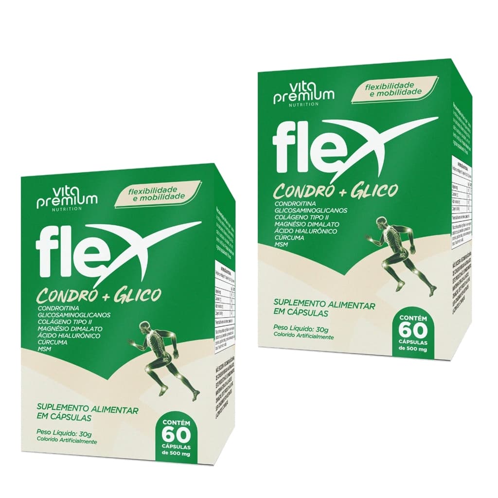 Flex Condroitina + Glicosamina C/60 Cápsulas - Vita Premium