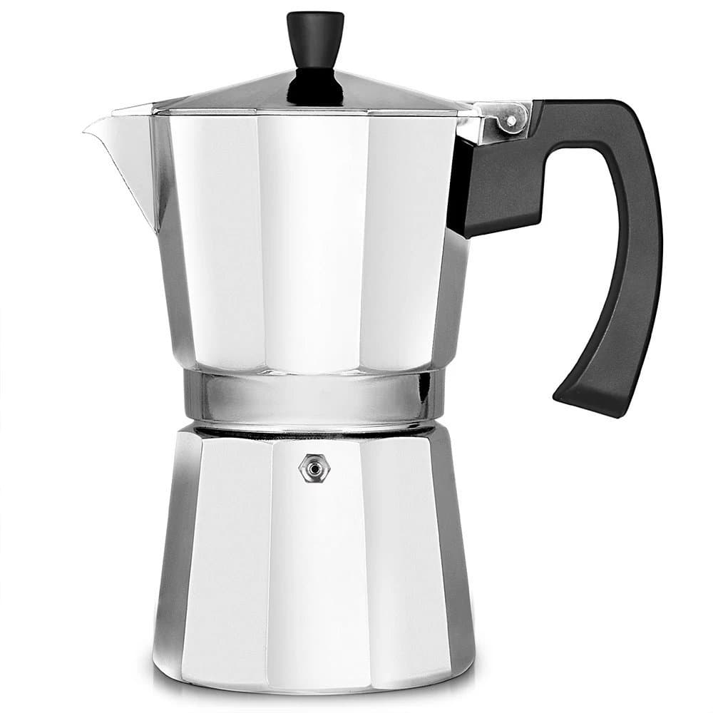 Cafeteira Italiana Inox Moka 6 Xícaras Alumínio Café Puro
