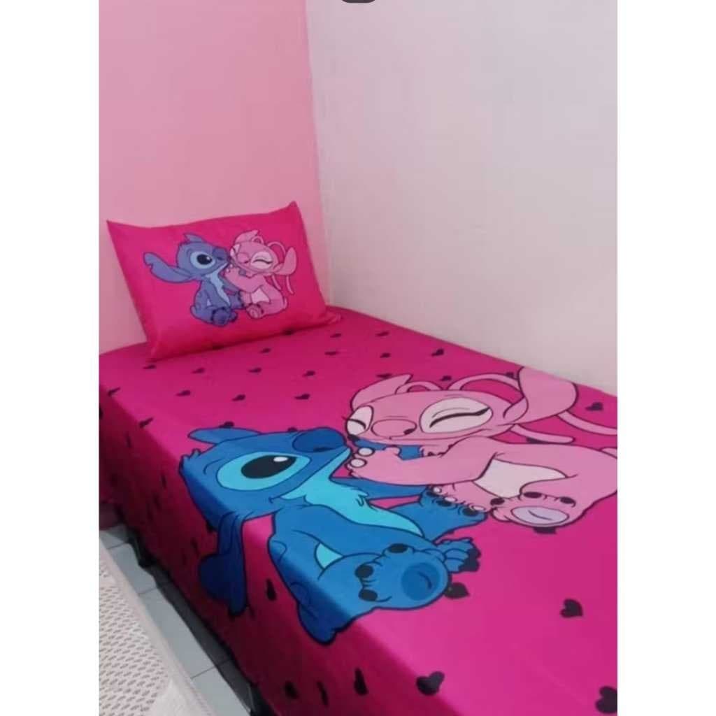 Fronha LILO STITCH PINK CORAÇÃO / SOMENTE A FRONHA