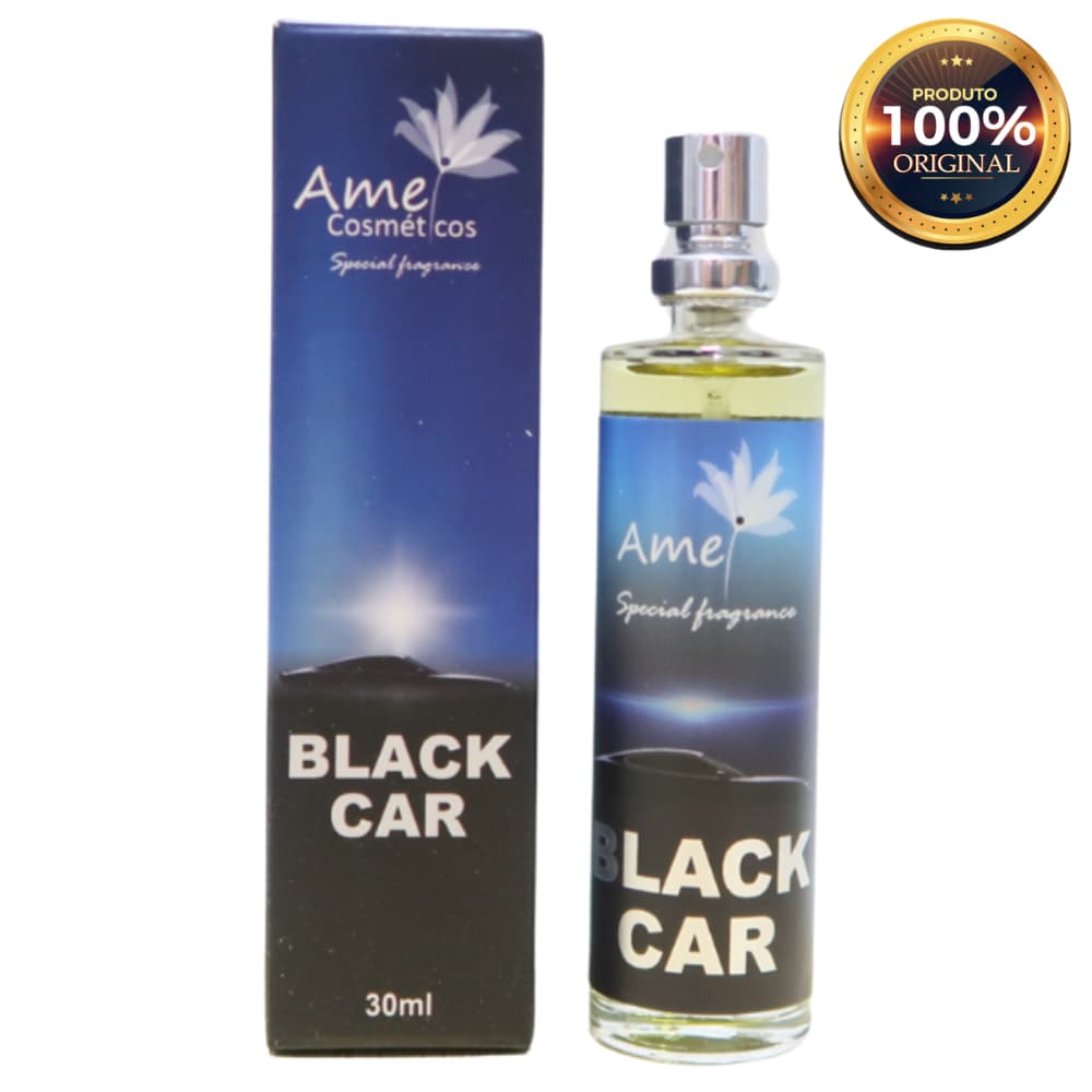 Black Car Perfume Masculino Amei Cosméticos 30ml Alta Fixação Essência Importada Parfum