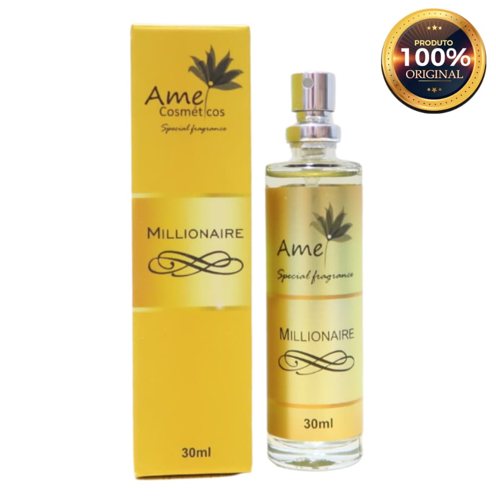Millionaire Perfume Masculino Amei Cosméticos 30ml Alta Fixação Essência Importada Parfum