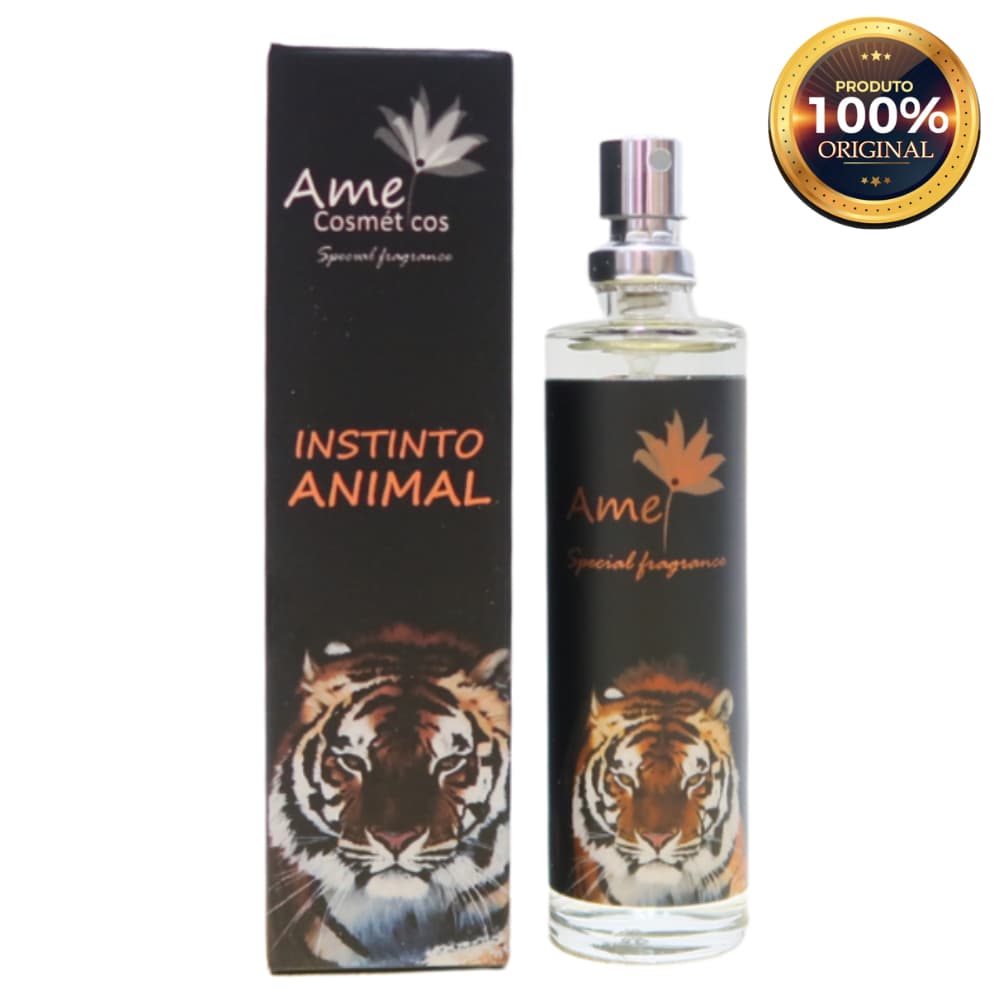 Instinto Animal Perfume Masculino Amei Cosméticos 30ml Alta Fixação Essência Importada Parfum