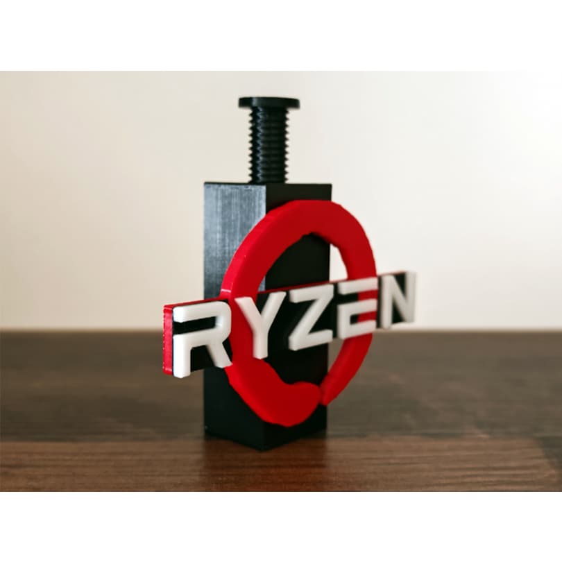 Suporte para Placa de Vídeo com Emblema Ryzen – Altura Ajustável 62mm a 111mm