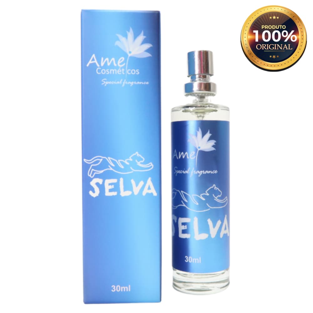 Selva Perfume Masculino Amei Cosméticos 30ml Alta Fixação Essência Importada Parfum