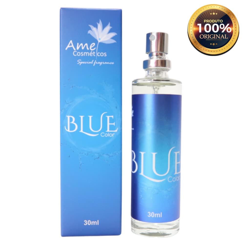 Blue Perfume Masculino Amei Cosméticos 30ml Alta Fixação Essência Importada Parfum