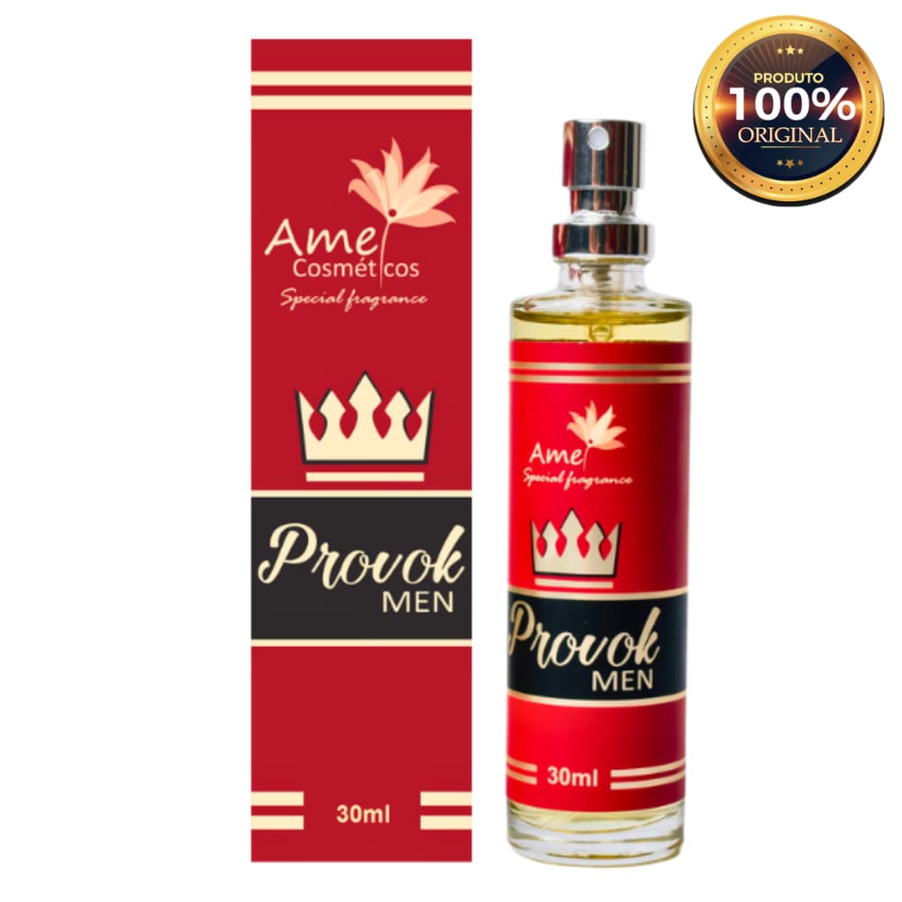 Provok Men Perfume Masculino Amei Cosméticos 30ml Alta Fixação Essência Importada Parfum