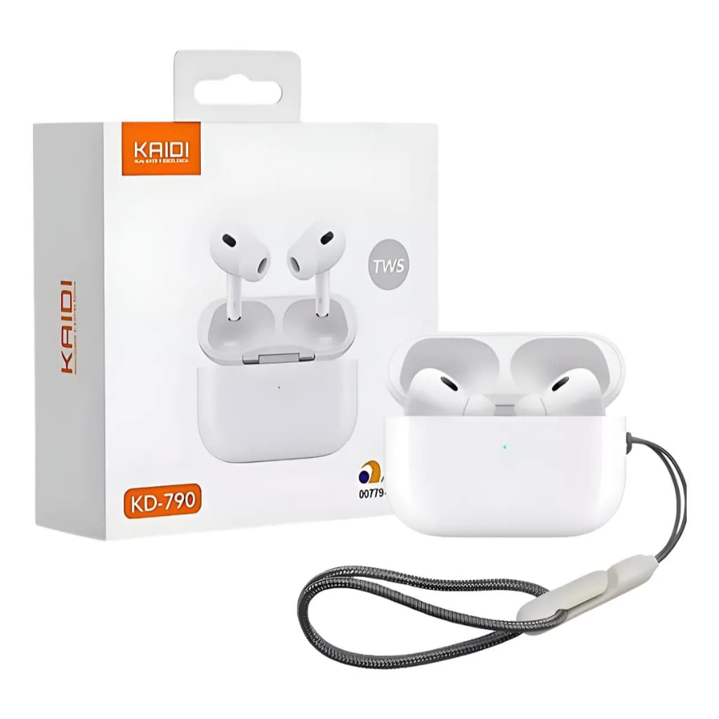 Fone de Ouvido In-ear Kaidi Bluetooth Sem Fio TWS KD-790 Branco