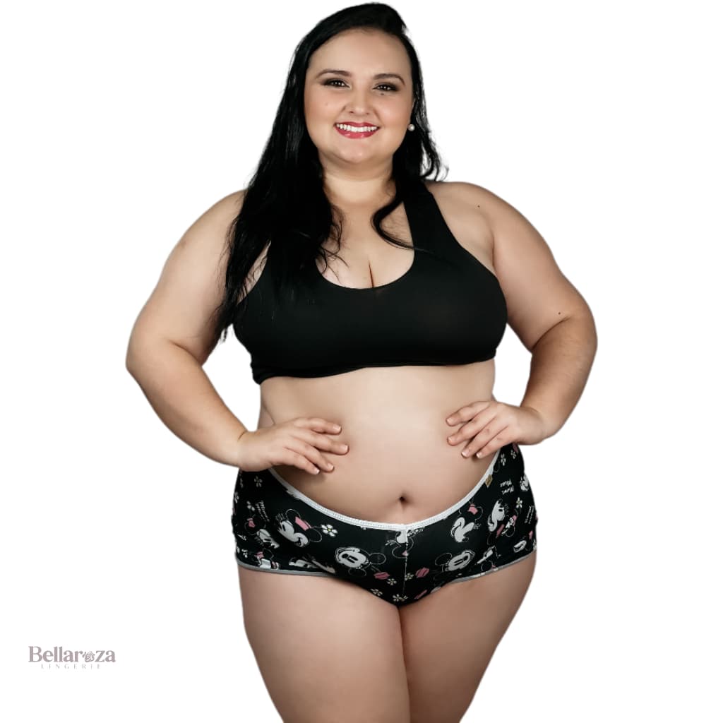 Kit 5 Short Calcinha Femininos Conforto PLUS SIZE Microfibra Premium Larguinho Para Usar Com Vestido