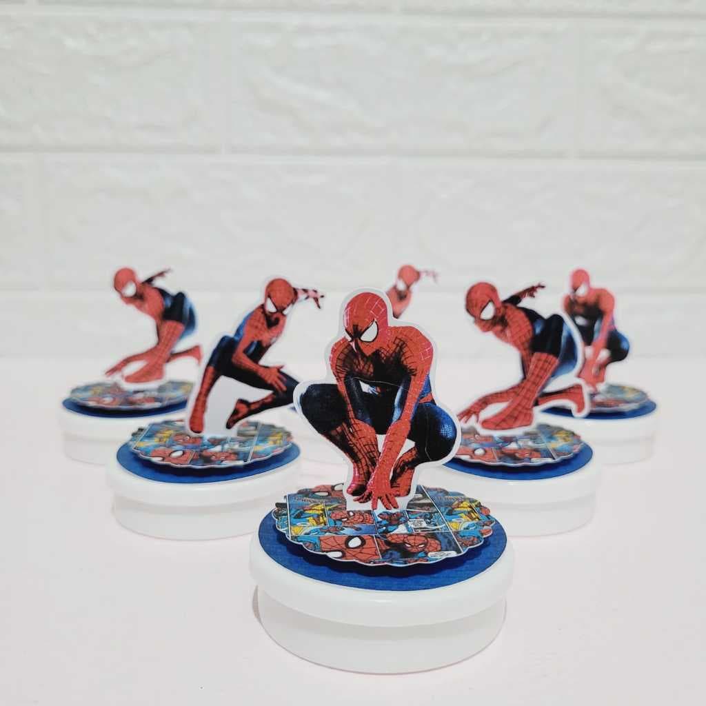 Aplique Latinha ou Caixa Acrílica Homem Aranha Festa Infantil Lembrancinhas Personalizadas.