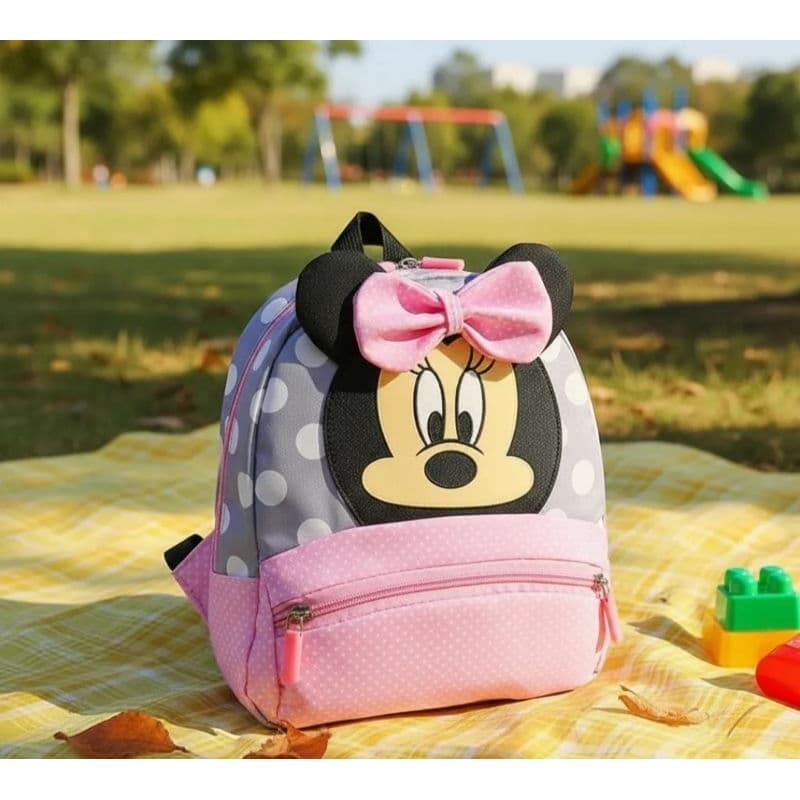 Mochila Minnie Mouse Disney Escolar De Passeio 28cm Rosa Minnie