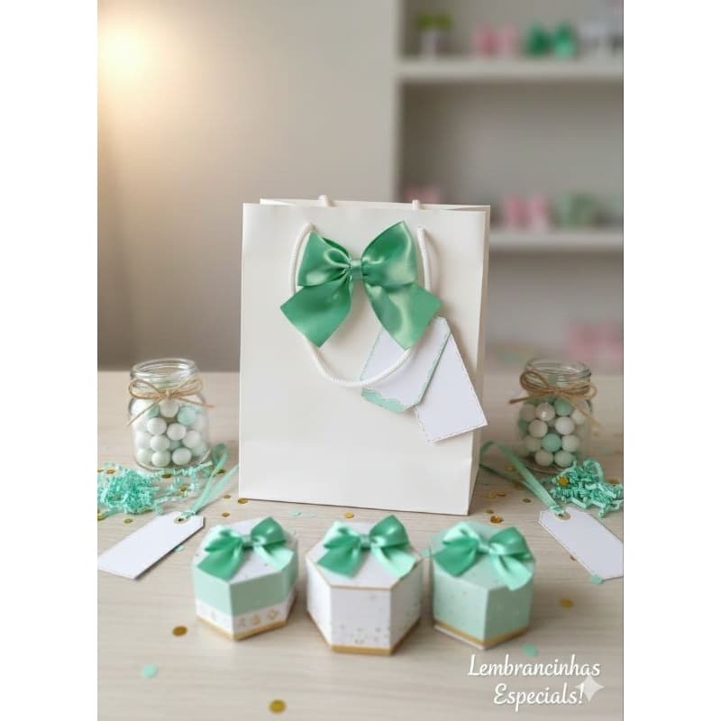 Laços de Cetim Verde Menta com Fio Encerado – 8x8cm Ideal para Lembrancinhas e Artesanato ENVIO RÁPIDO