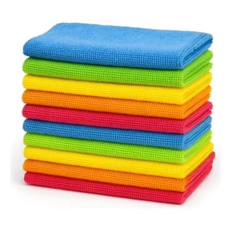Kit Panos Microfibras 10 Unidades Multiuso Reutilizáveis Para Limpeza em Geral 25cm x 25cm Cores Sortidas