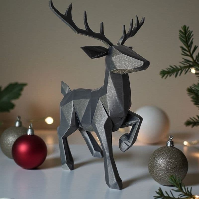 Rena decorativa de natal geometrica enfeite de mesa decoracao natalina moderna ornamento natal