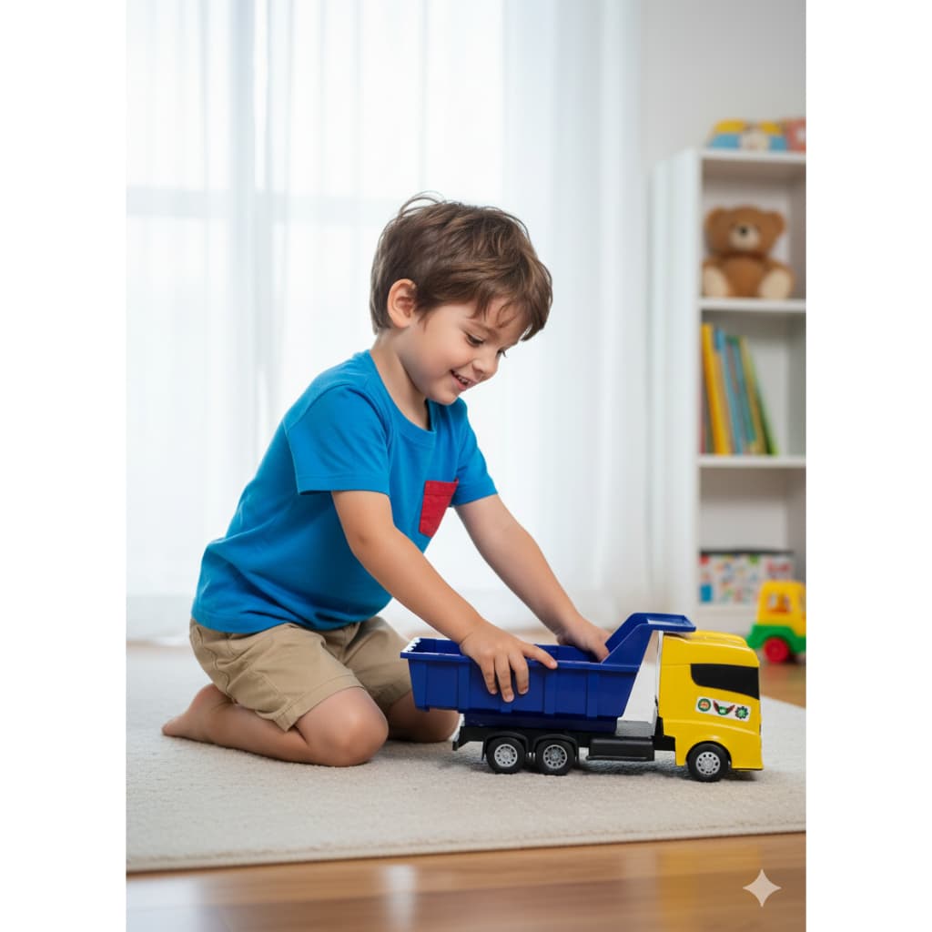 Caminhão Basculante Caçamba Brinquedo Super Frota Grande 40 cm Divplast