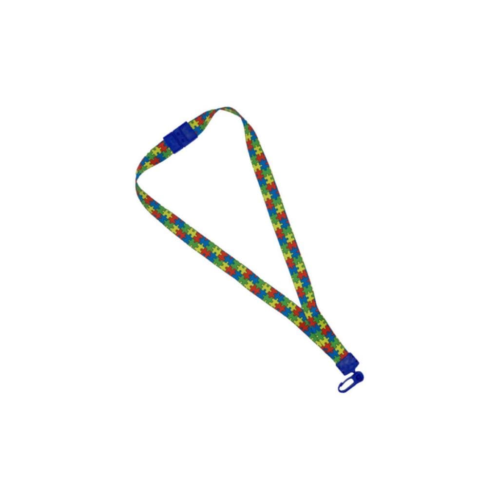 1 Cordão Para Crachá Quebra Cabeça Identificação Autismo TEA