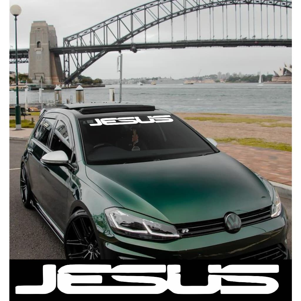 Adesivo De Parabrisa Jesus Cristo Carro Caminhão Tuning Dub