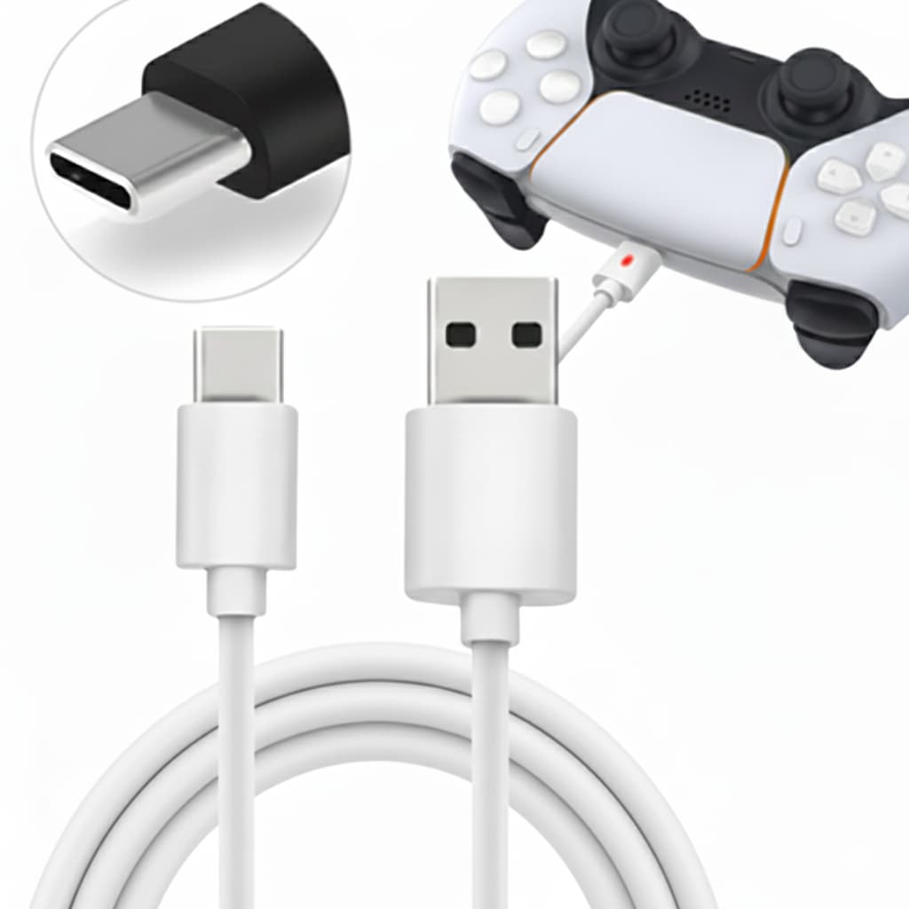 Cabo Carregar Controle Ps5 2 Metros Cabo Usb Tipo C Type C