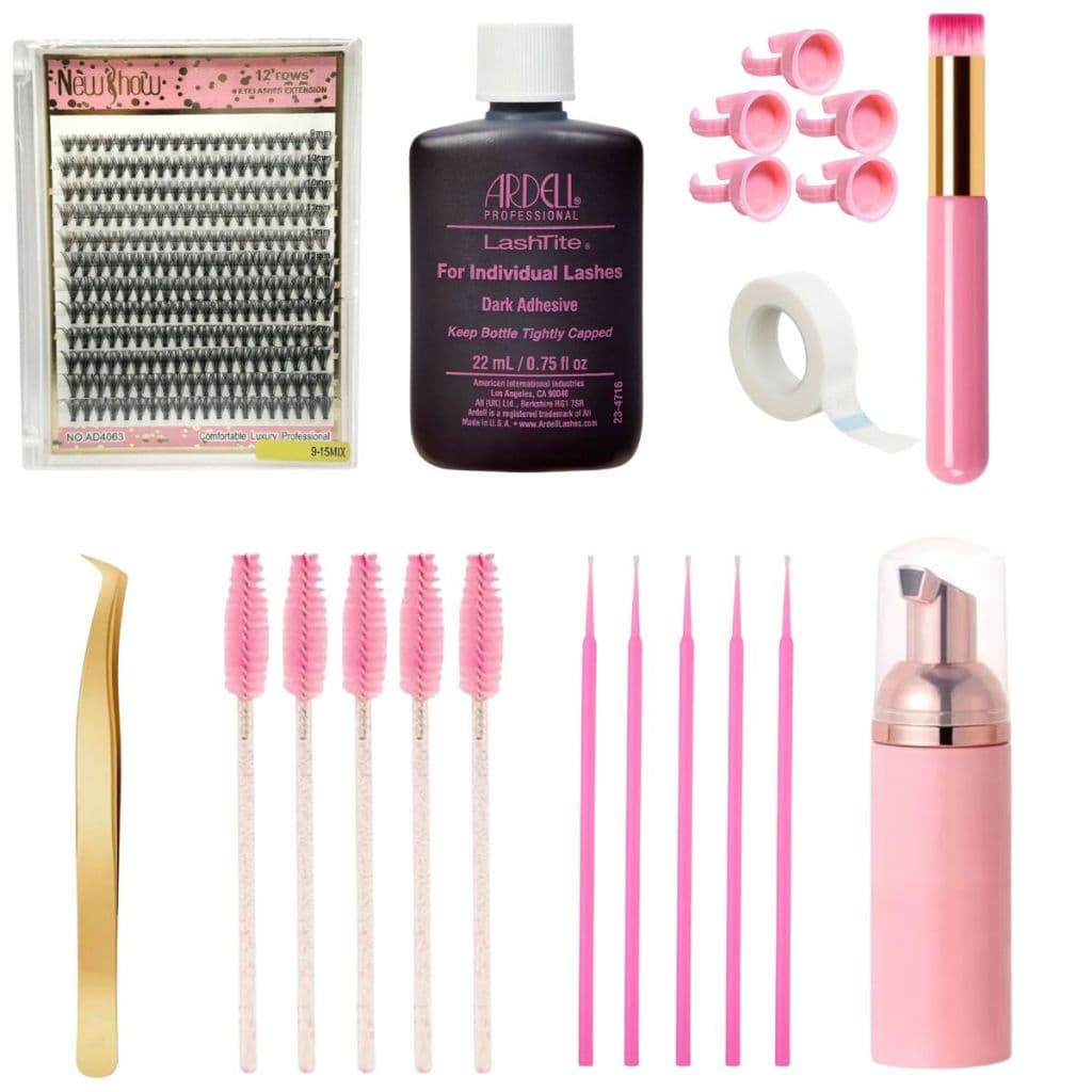 Conjunto Kit Cilios New Show Tufo Postiço em Casa Cílios Tufinho Ardell Lanell Salon