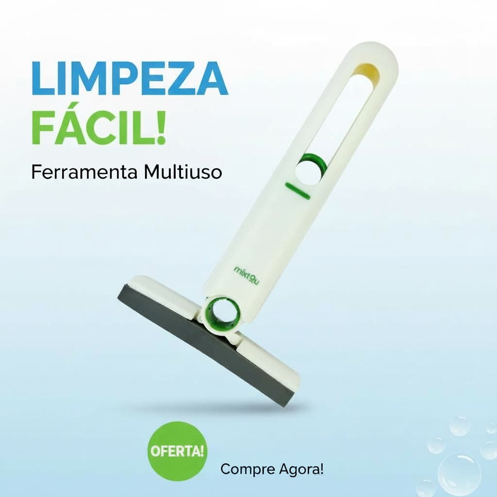 Mini Mop Multiuso Rodinho  Limpeza Rápida de Piso, Cozinha, Banheiro e Casa