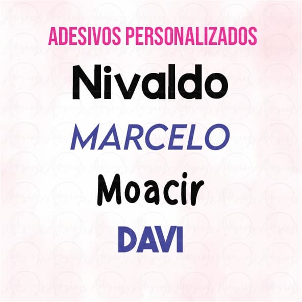 Adesivo Vinil Personalizado Seu Nome em Copos, Taças, Garrafas, Notebook, Moto, Bicicleta