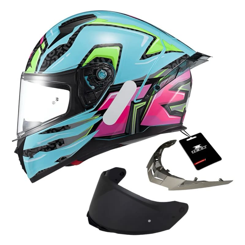 Capacete Para Moto Texx Raptor Arcade Com Viseira + Spoiler