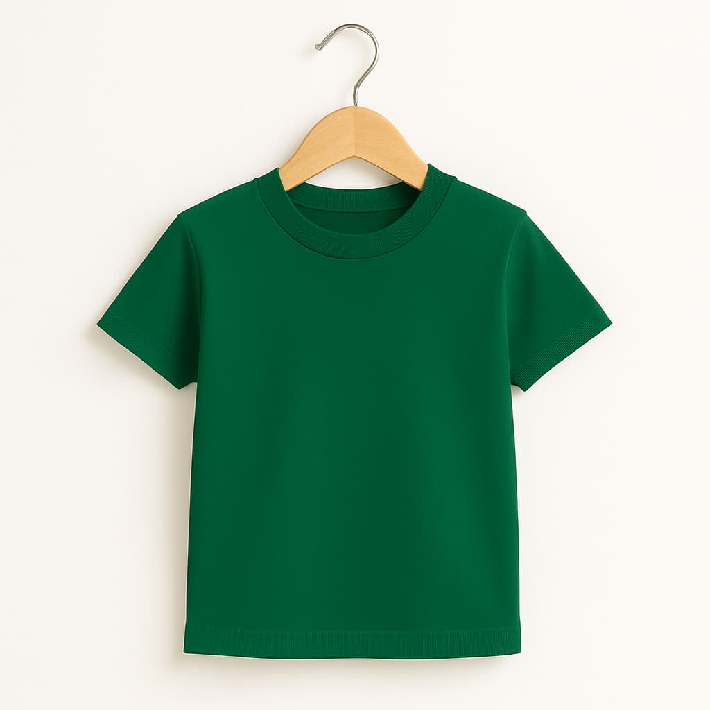 Camiseta Verde Infantil Menina 100% Algodão Várias Cores