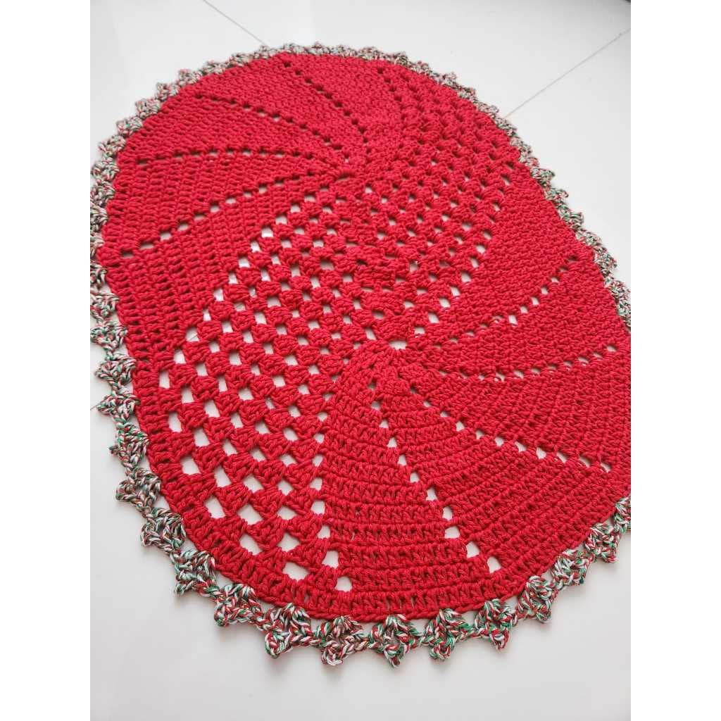 Tapete de natal em croche
