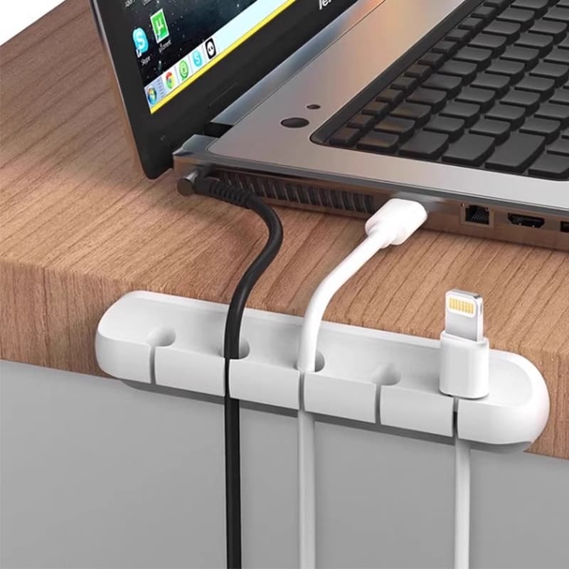 Organizador de cabos para celular/carro, fixador de fios para desktop
