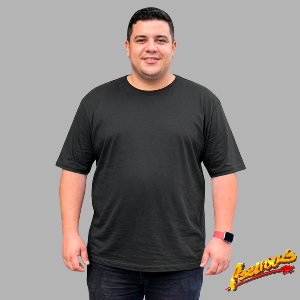 Camiseta Plus Size Masculina Camisa Premium Abelvolks 100% Algodão Fresca Lisa G1 G2 G3
