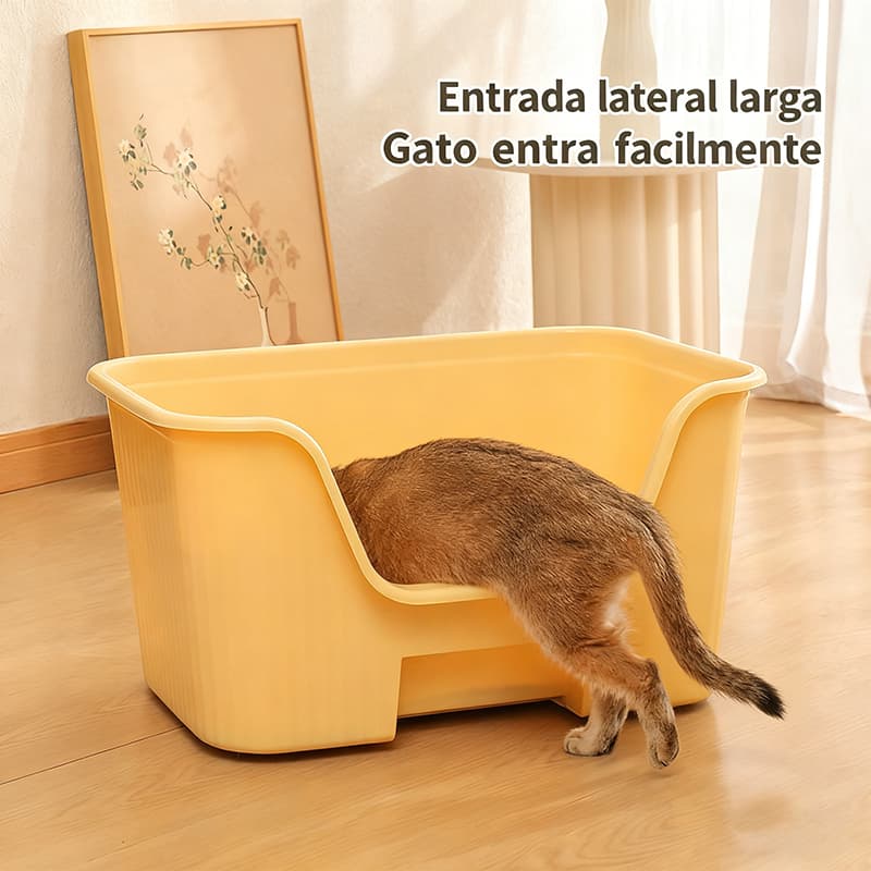 MIW Caixa de Areia para Gatos Banheiro Sanitário Pet Aberta Resistente Forte Sandbox Gato