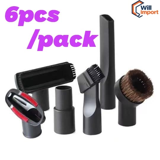 Kit 6 Bico Bocal Escova Para Aspirador De Pó Peças Acessórios Estofado Canto Carpete Universal