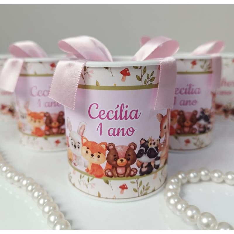 Tubolatas 7 x 6 Bosque Encantado Lembrancinha Personalizada Maternidade Nascimento Festa Infantil