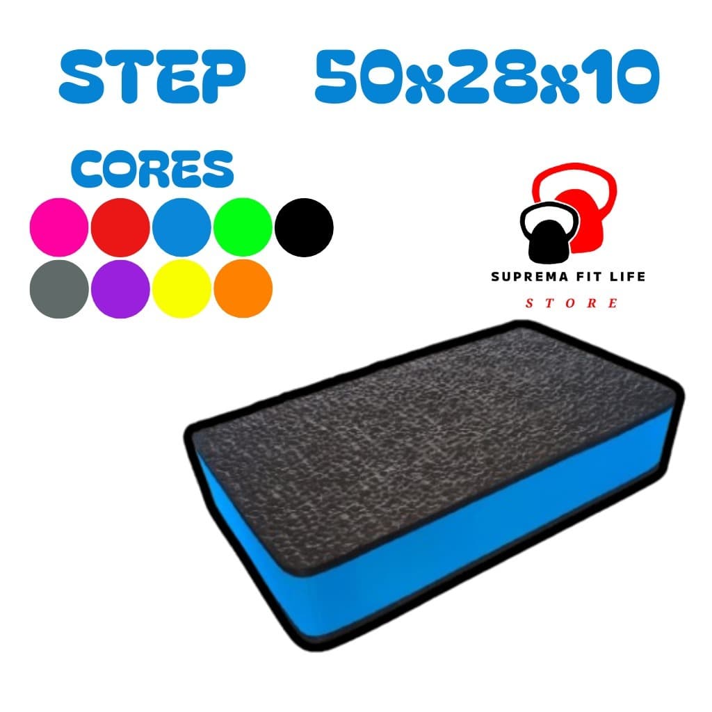 STEP ACADEMIA 50x28x10CM  EVA FITNESS ESPORTE CROSSFIT AEROBICO