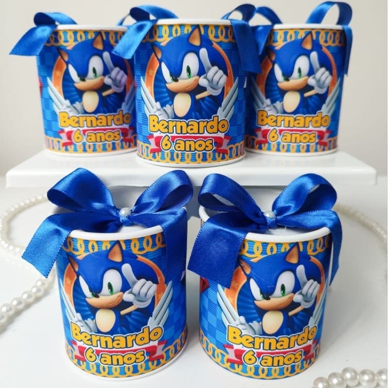 Tubolata Personalizada 7x6 Sonic / Lembrancinha Maternidade nascimento Festa FAZEMOS TODOS OS TEMAS