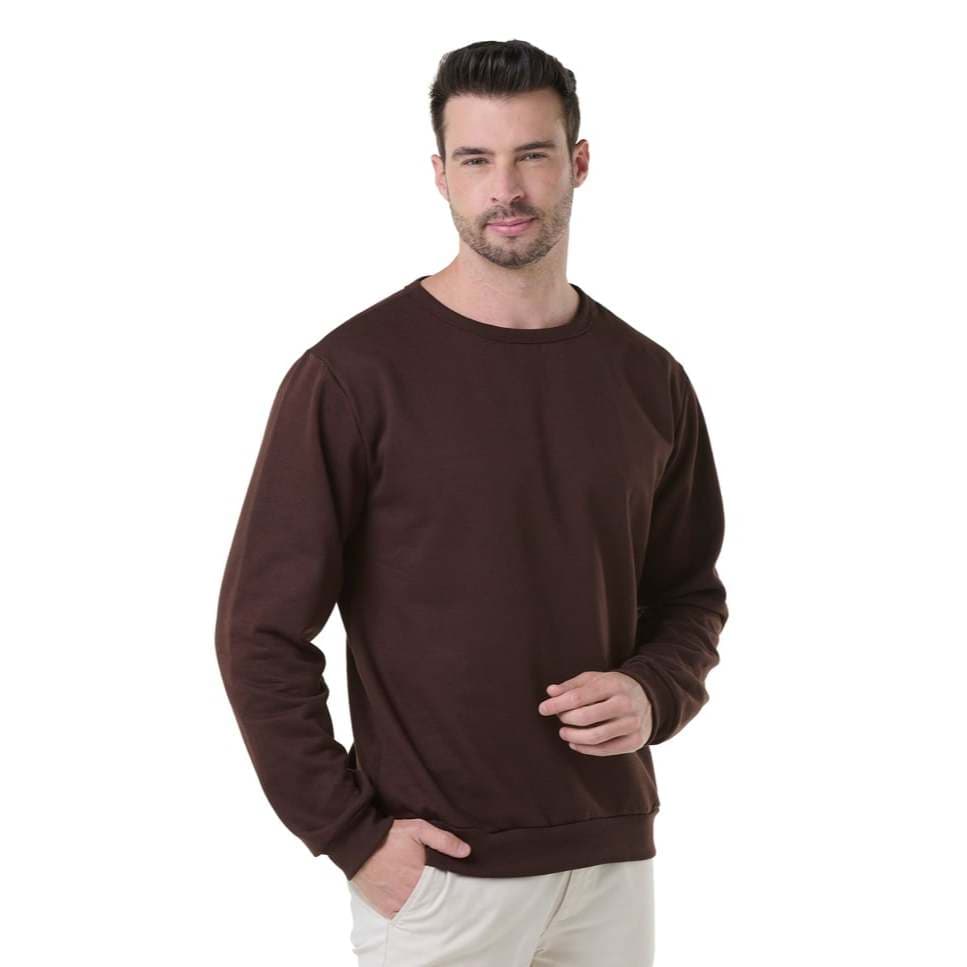Blusa gola careca basico  blusão lisa sem capuz  Moletom unissex lisa