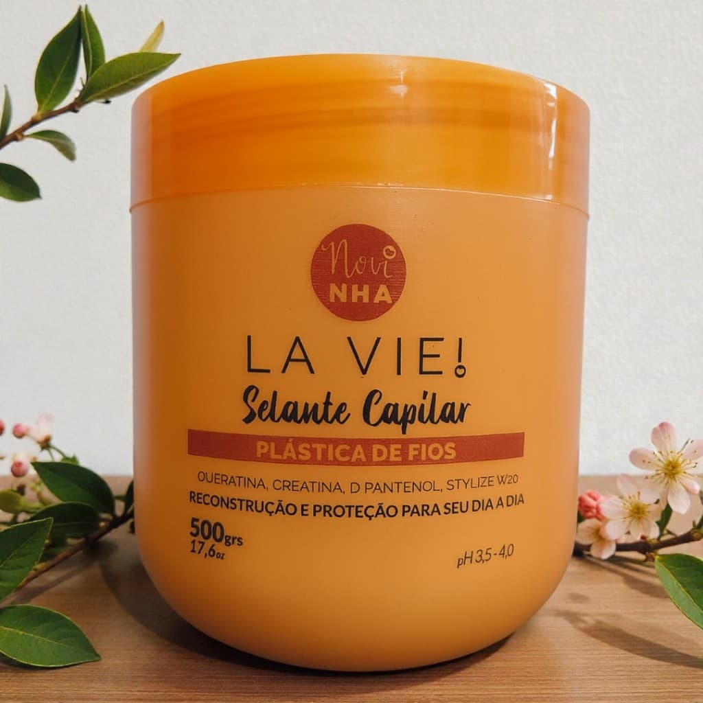 Selante Capilar 500g Queratina Anti Quebra e Plástica de Fios | Brilho Liso Perfeito Anti-Frizz Reconstrução